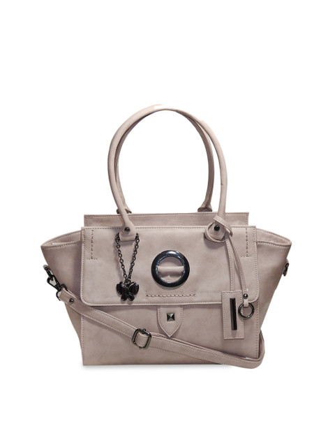 

Butterflies Peach-Coloured Solid Handheld Bag