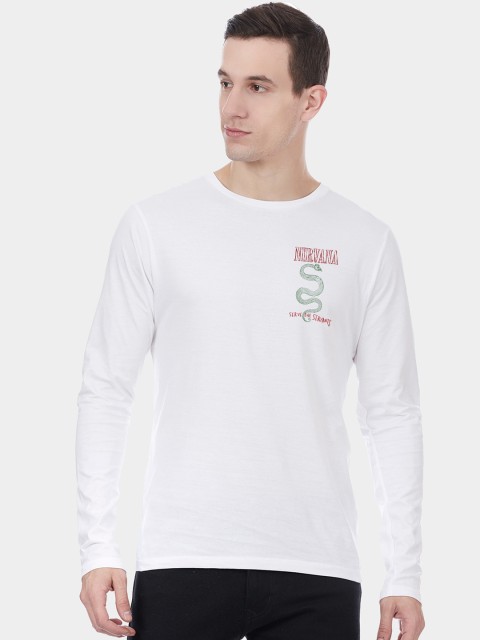

Free Authority Men White Nirvana Printed Round Neck T-shirt