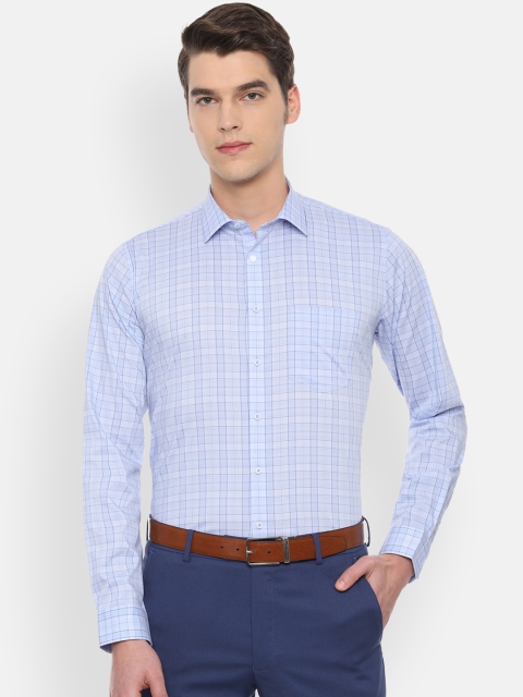 

Van Heusen Men Blue Slim Fit Checked Formal Shirt