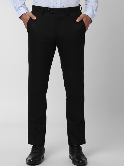 

Peter England Men Black Slim Fit Solid Formal Trousers