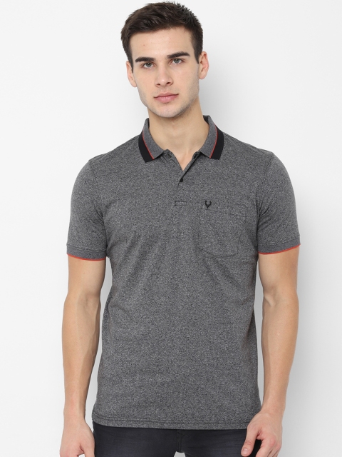 

Allen Solly Men Grey Solid Polo Collar T-shirt