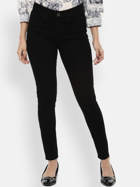 Van Heusen Woman Black Mid-Rise Clean Look Stretchable Jeans