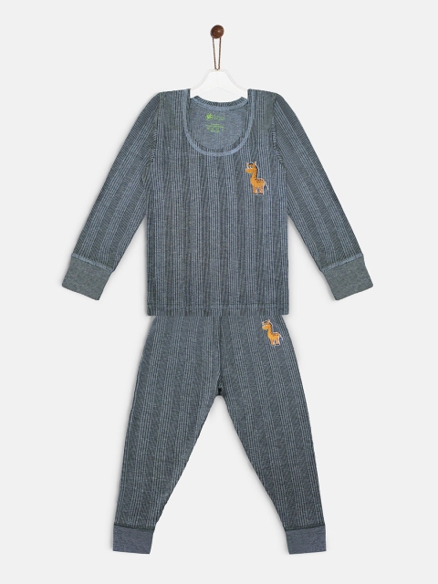 

Yellow Kite Kids Grey Striped Lounge Set