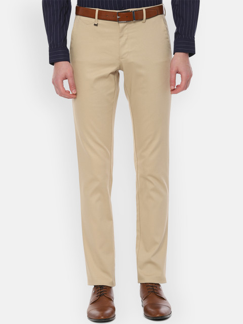 

Van Heusen Men Beige Slim Fit Solid Formal Trousers