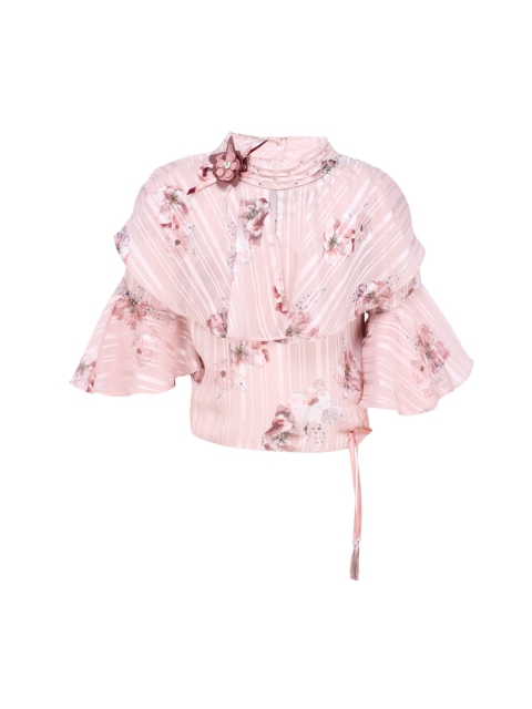 

CUTECUMBER Girls Pink Printed Top
