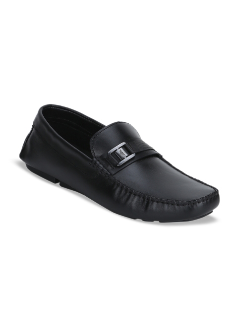 

Red Tape Men Black Solid Leather Formal Loafers