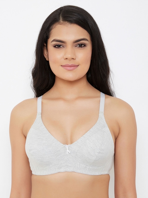 

Clovia Grey Solid Non-Wired Non Padded Everyday Bra BR2057P0132B