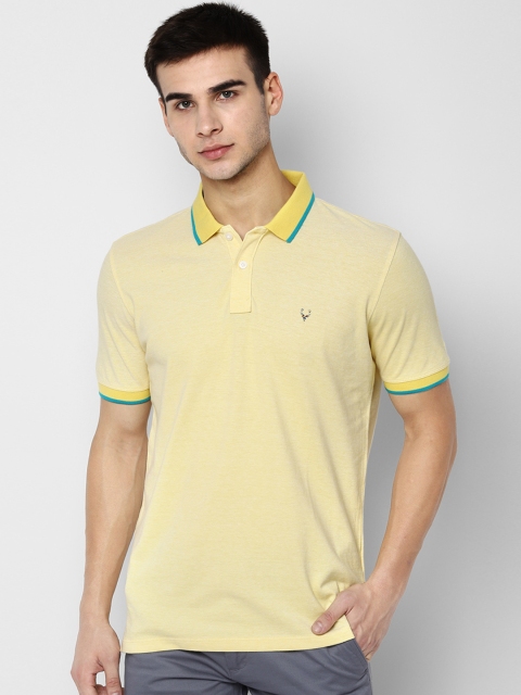 

Allen Solly Sport Men Yellow Solid Polo Collar T-shirt