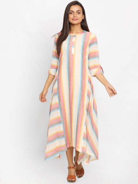 

Nakshi Women Multicoloured Striped Maxi Dress, Multi