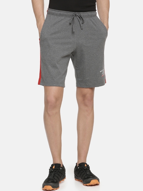 

Macroman M-Series Men Charcoal Grey Solid Regular Fit Sports Shorts