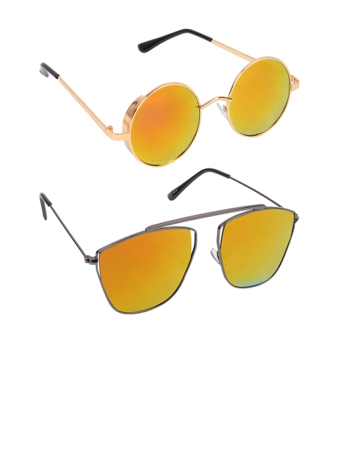

EPICINK hob Unisex Set of 2 Sunglasses EP-1102409-07, Gold