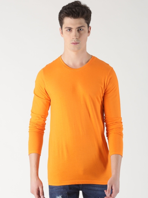 

Blue Saint Men Orange Solid Round Neck T-shirt
