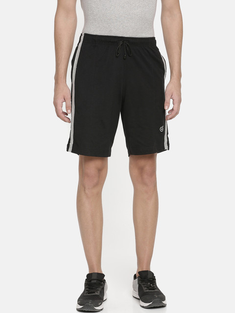 

Macroman M-Series Men Black Solid Regular Fit Sports Shorts