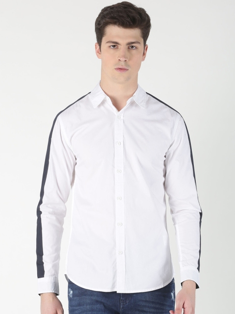 

Blue Saint Men White Regular Fit Solid Casual Shirt