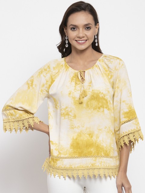 

Gipsy Women Yellow Printed Tunic