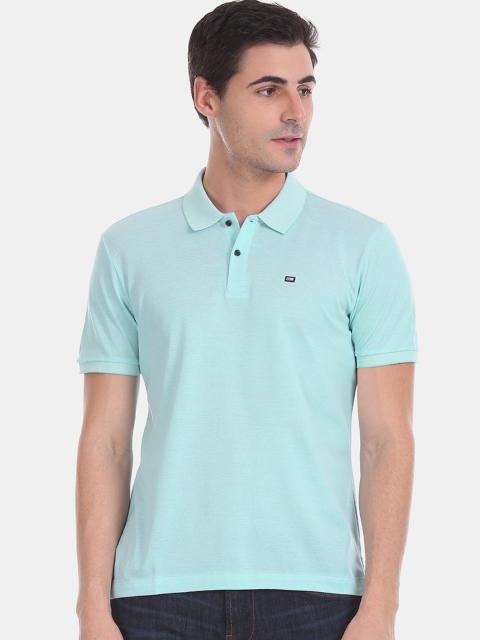 

Arrow Sport Men Sea Green Solid Polo Collar T-shirt
