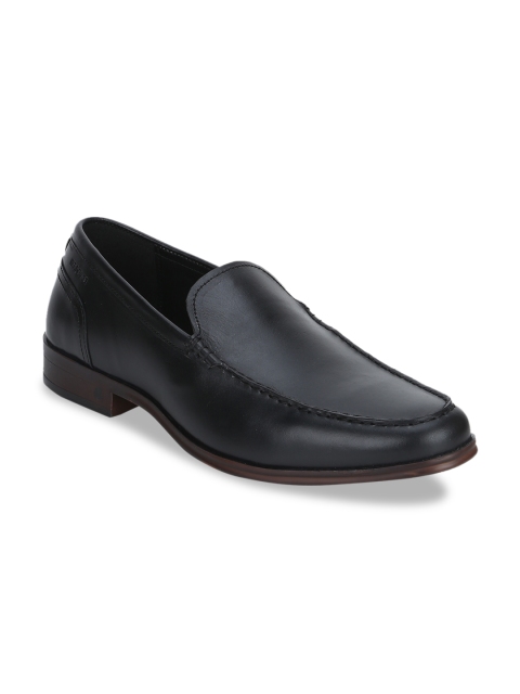 

Red Tape Men Black Solid Leather Formal Loafers