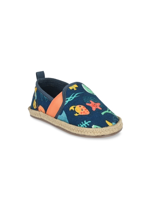 

Zebba Kids Blue & Orange Printed Espadrilles
