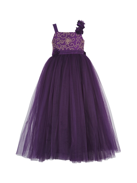 

Toy Balloon kids Girls Purple Embellished Maxi Dress