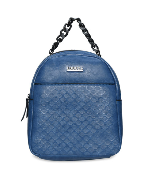 

ESBEDA Women Blue Textured Backpack