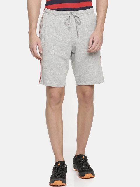 

Macroman M-Series Men Grey Melange Solid Regular Fit Sports Shorts