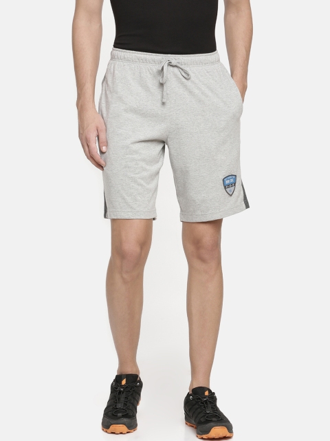 

Macroman M-Series Men Grey Melange Solid Regular Fit Sports Shorts