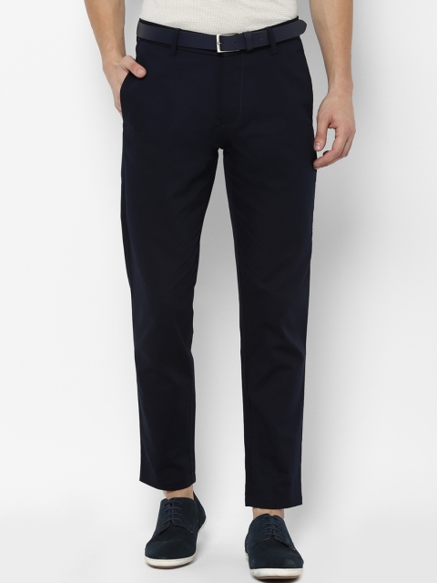 

Allen Solly Men Navy Blue Slim Fit Solid Regular Trousers