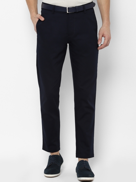 

Allen Solly Men Navy Blue Slim Fit Solid Regular Trousers