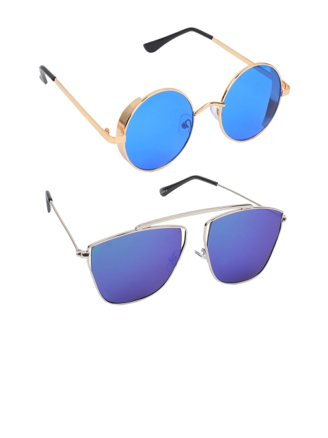 

EPICINK hob Unisex Set of 2 Sunglasses EP-1102410-09, Blue