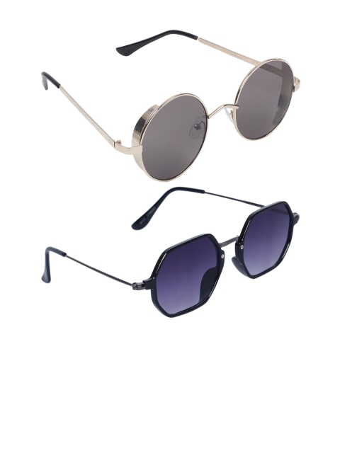 

EPICINK hob Unisex Set of 2 Sunglasses EP-0850801-01, Black