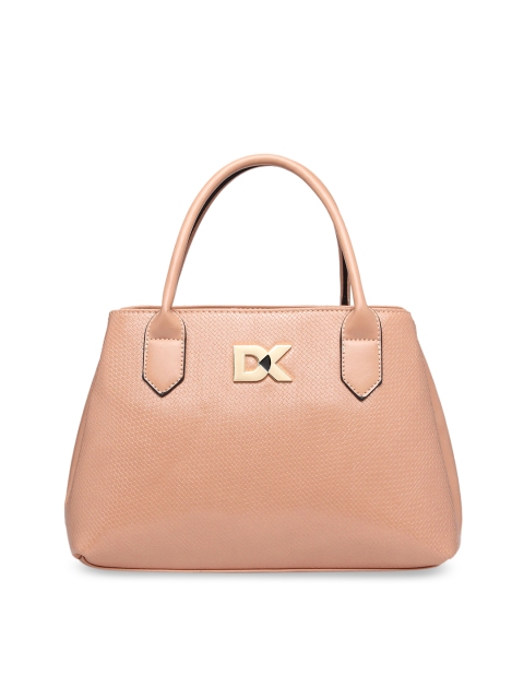 

Diana Korr Peach-Coloured Solid Handheld Bag