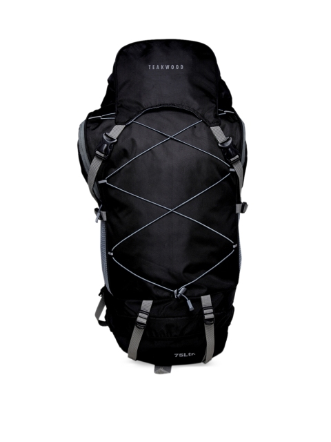 

Teakwood Leathers Unisex Black Solid Large Rucksack 75L