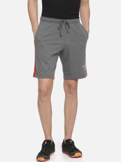 

Macroman M-Series Men Charcoal Grey Solid Regular Fit Sports Shorts