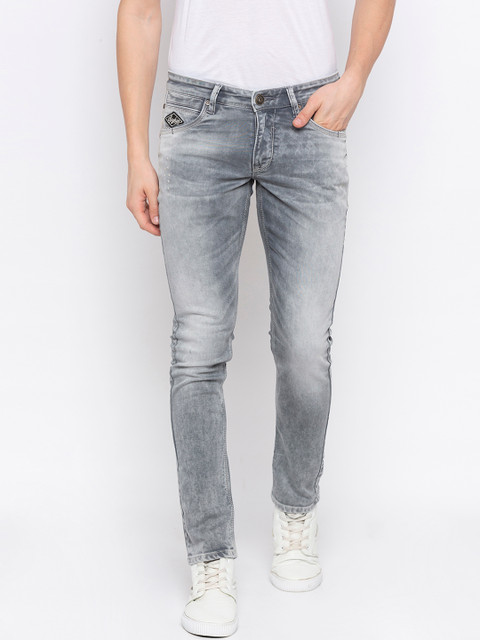 

SPYKAR Men Grey Skinny Fit Low-Rise Clean Look Jeans