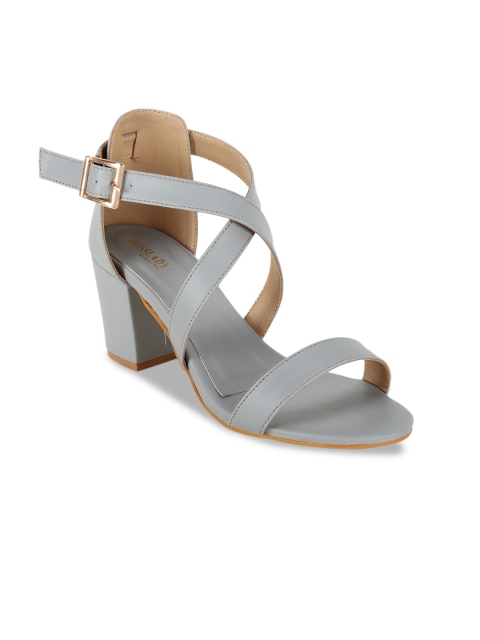 

SCENTRA Women Grey Solid Sandals