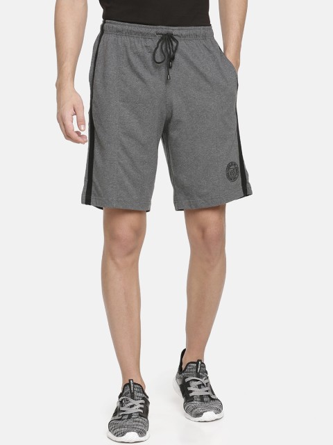 

Macroman M-Series Men Charcoal Grey Solid Regular Fit Sports Shorts