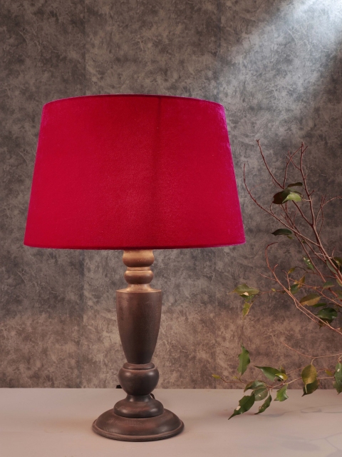 

Grated Ginger Pink Solid Bedside Table Lamp with Shade