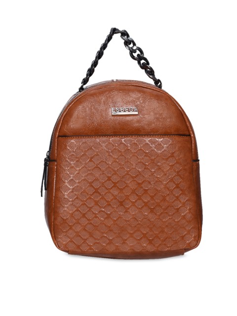 

ESBEDA Women Tan Brown Solid Backpack