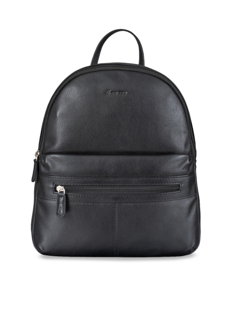

MAI SOLI Women Black Solid Leather Backpack