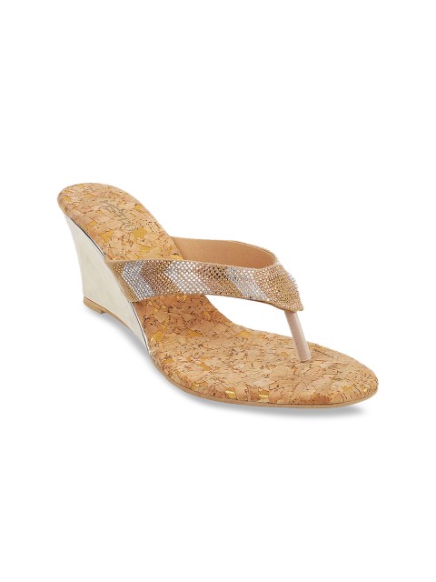 

Metro Women Beige Embellished Wedges