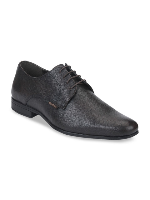 

Red Tape Men Coffee Brown Solid Leather Formal Derbys