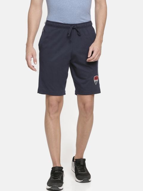 

Macroman M-Series Men Navy Blue Solid Regular Fit Sports Shorts