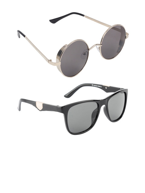 

EPICINK hob Unisex Set of 2 Sunglasses EP-0240701-01, Black