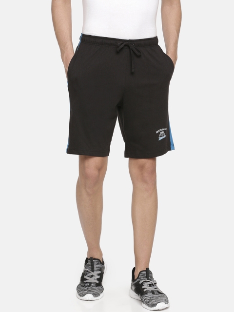 Macroman M-Series Men Black Solid Regular Fit Sports Shorts
