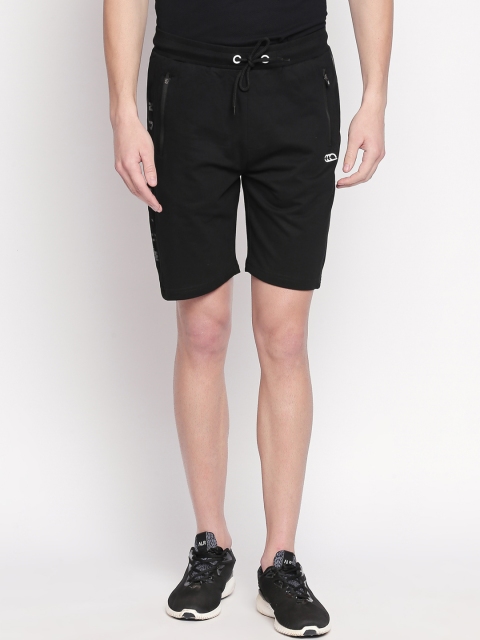

Ajile by Pantaloons Men Black Solid Slim Fit Sports Shorts