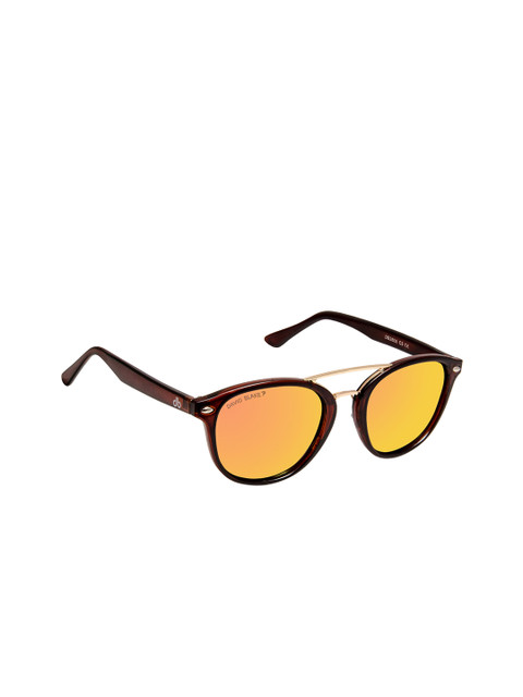 

David Blake Unisex Round Sunglasses NSGDB1713, Gold