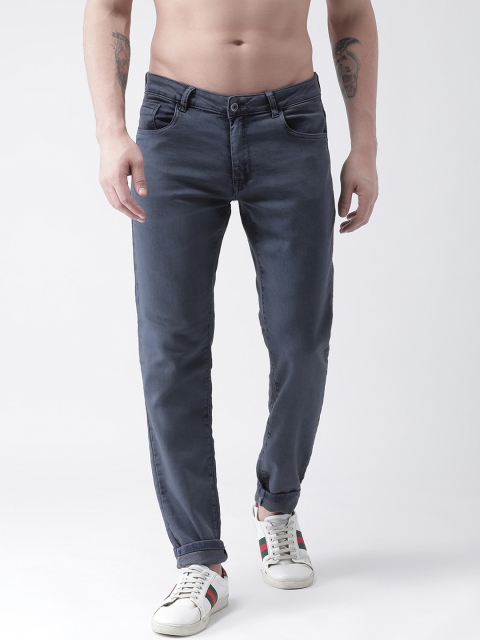

Rex Straut Jeans Men Blue Tapered Fit Mid-Rise Clean Look Stretchable Jeans