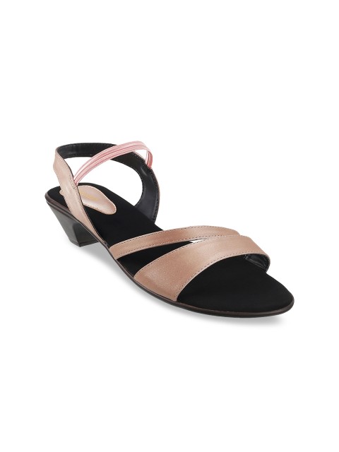 

WALKWAY by Metro Women Beige Solid Block Heels