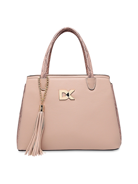 

Diana Korr Nude-Coloured Solid Handheld Bag