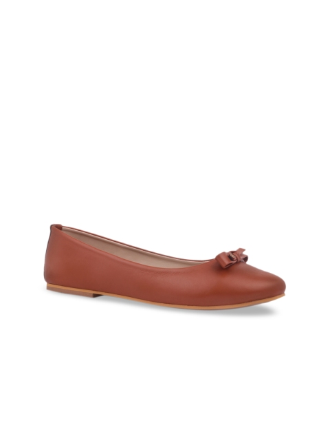 

TRENDS & TRADES Women Tan Brown Solid Ballerinas